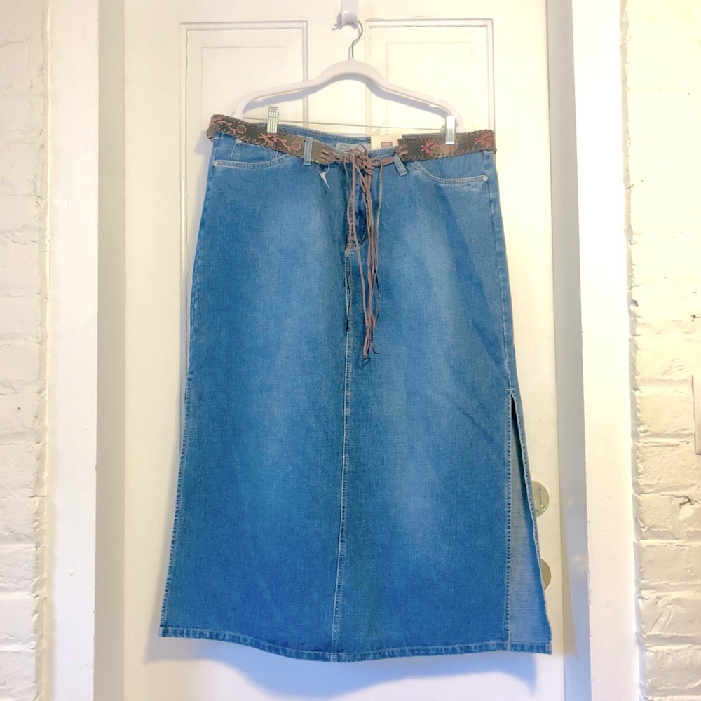 Faded Glory Maxi Skirt with Belt NWT Size 18W